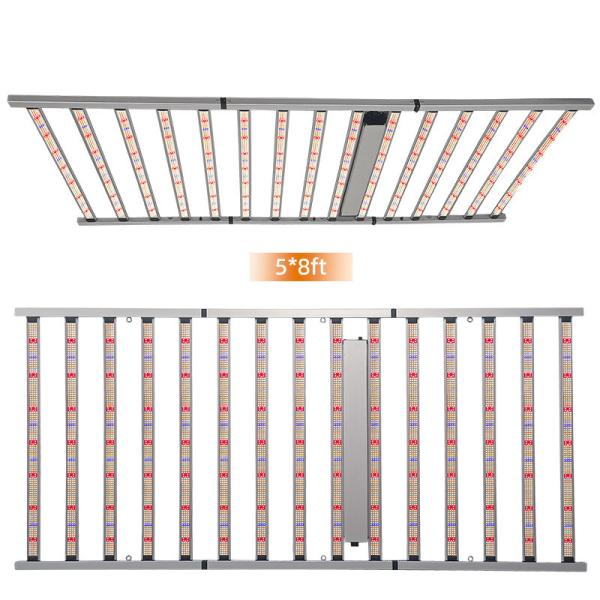 4x8ft Foldable LED Grow Light Dimmable 15 Bar LED Veg And Bloom Light