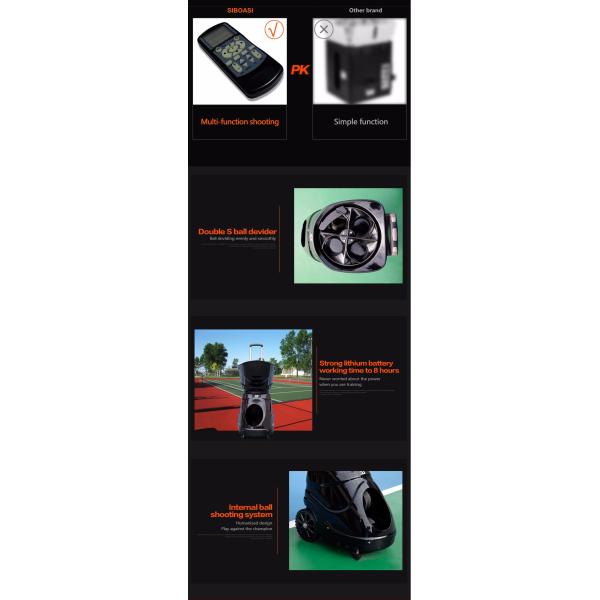 Машина фидера тенниса S4015 с рассекателем шарика экрана LCD двойным