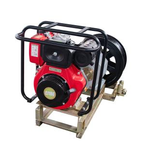 Single Drum Engine Driven Winch 110v Cable Pulling Winch 10 Ton Cable Puller