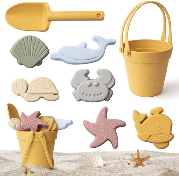 Hot Selling Sand Molds Set Kids Toys Silicone Beach Bucket Set Toy Making lifetime memories one beach trip at a time!