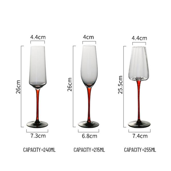 Hospitality Bulk Orders Custom Logo 6-10oz Crystal Flutes Lead-Free Chip-Resistant Glassware