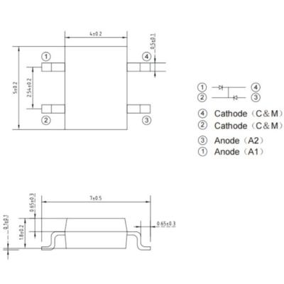 5x4x1.8mm IR Receiver 380nm -1100nm Infrared SMD LED Receiver Tube for Optical Communication Receivers