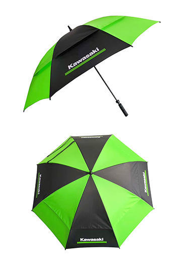 Custom Logo Double Canopy Golf Umbrellas 60 Inch Black And Green Umbrellas