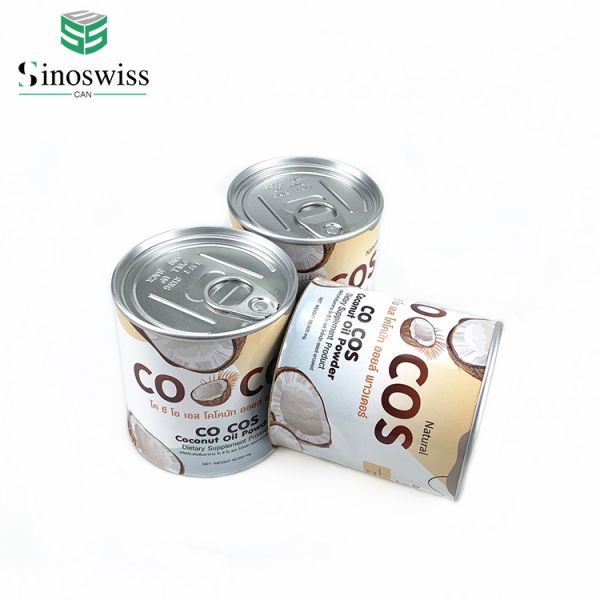 Freshness Locking Paper Cans Packaging Abrasion Proof For Coconut Powder