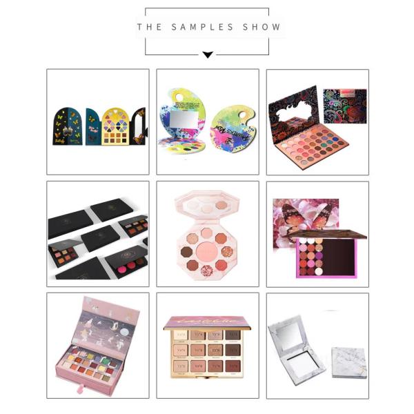 Flap Lid Cosmetic Gift Box Packaging For Makeup Brush And Eye Shadow