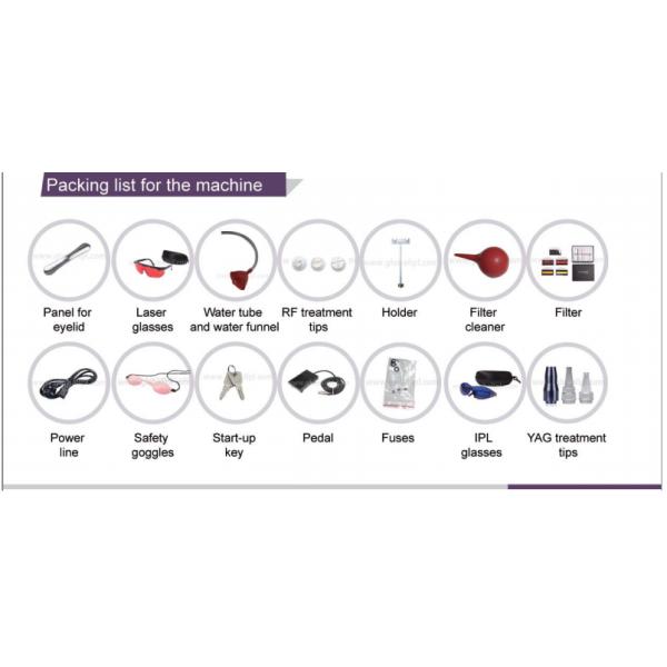 4 In 1 RF E Light ND YAG IPL Laser Hair Removal Machine 10MHz RF Frequency
