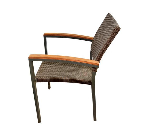 SGS Approval Height 86cm Outdoor Rattan Dining Chairs For Cafe Shop