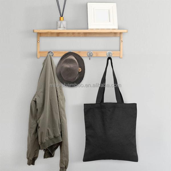 Современная и функциональная твердая бамбуковая деревянная баня с 4 крючками из нержавеющей стали