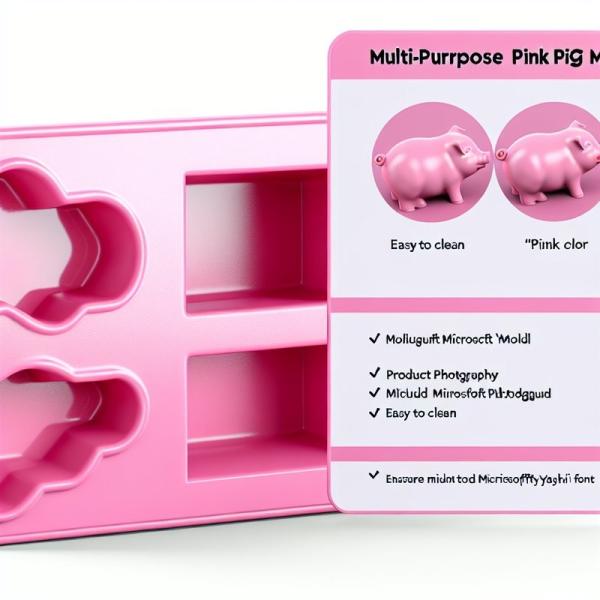 Easy To Clean Pink Pig Mould for Multi-Purpose Pink
