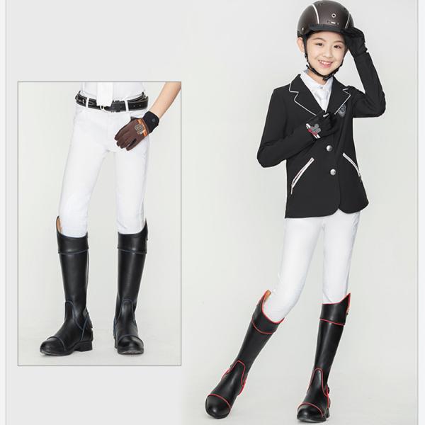 Children's Horse Riding Breeches Non Slip Anti Wear Knee Silicone Equestrian Pants