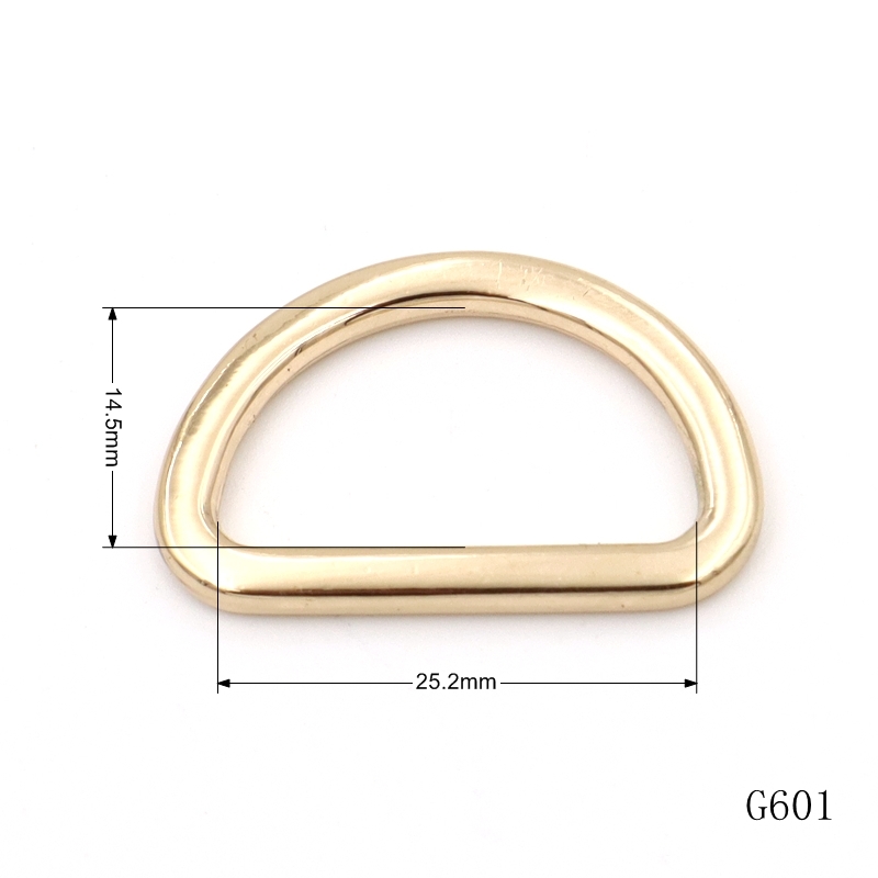 25mm Metal D Ring Shiny Flat D Ring Corrosion Resistant For Bag Making