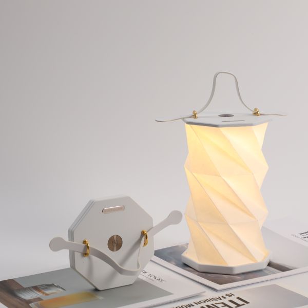 RoHS Table Recycled Rotating Paper Lamp Paper ABS Type C Business Gift 700mah