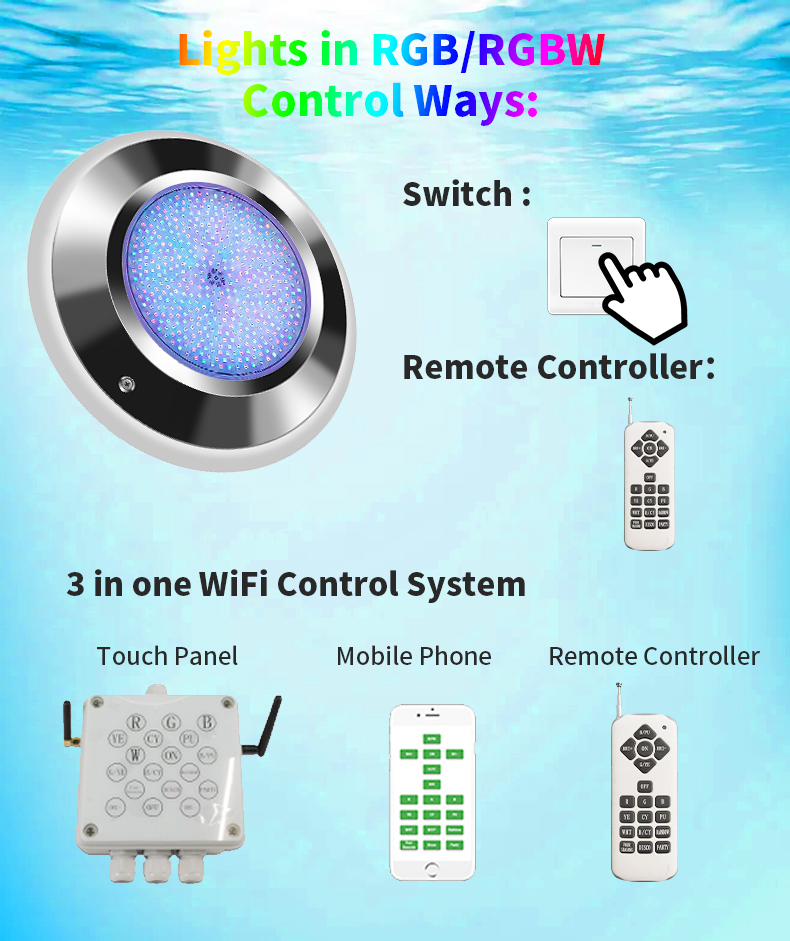 СИД бассейна 300MM WiFi, света бассейна СИД 12V для бассейна Inground