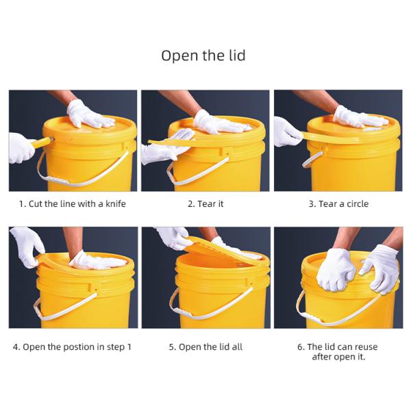 Продажа 2 л бело-черно-прозрачная пластиковая ведра с крышкой для закусок пищевого качества