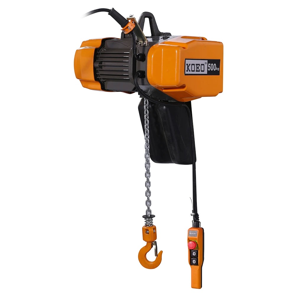 500kg Electrical Chain Hoists Hook Type Industrial Lifting Hoist M5 EQV0.5-01