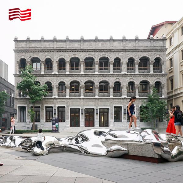 Outdoor Stainless Steel Landscape Sculptures for Customer Size Metal Art Installations