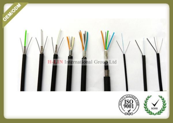 Multi Core Loose Tube Outdoor Fiber Optic Cable With Aramid Yarn / Glass Yarn GYFTY