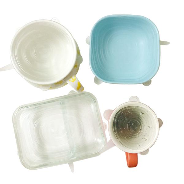 Custom Flexible Silicone Kitchen Utensils Stretch Suction Coffee Soft Lids For Bottle Cup