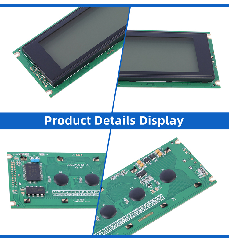 Grey Film 5.7-Inch LCM24064B-3 Graphic LCD Display Screen LCD Uv ResiStant Material UC6963