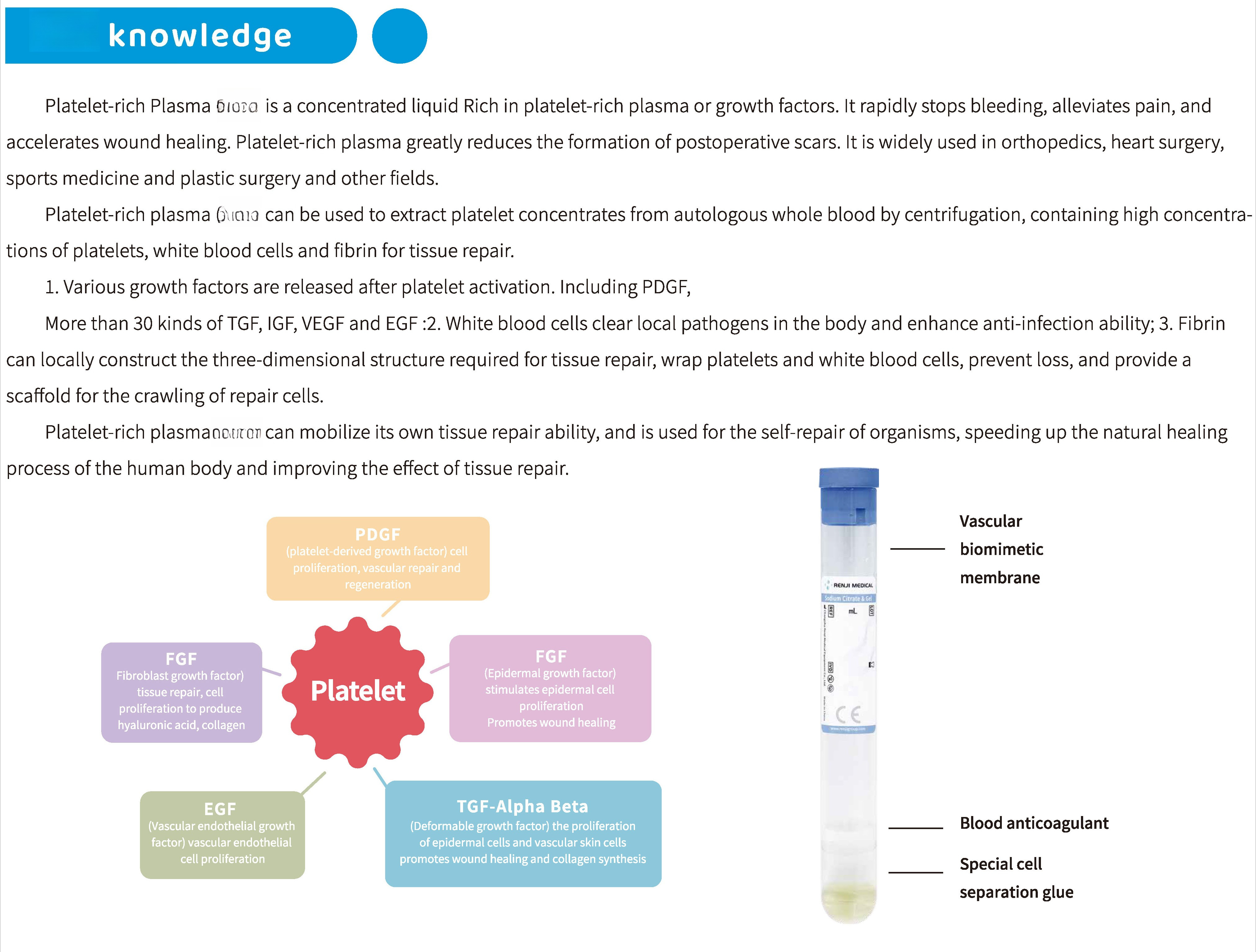 10ml GFC Tubes Platelet Rich Plasma Tube Acd Gel for Sale
