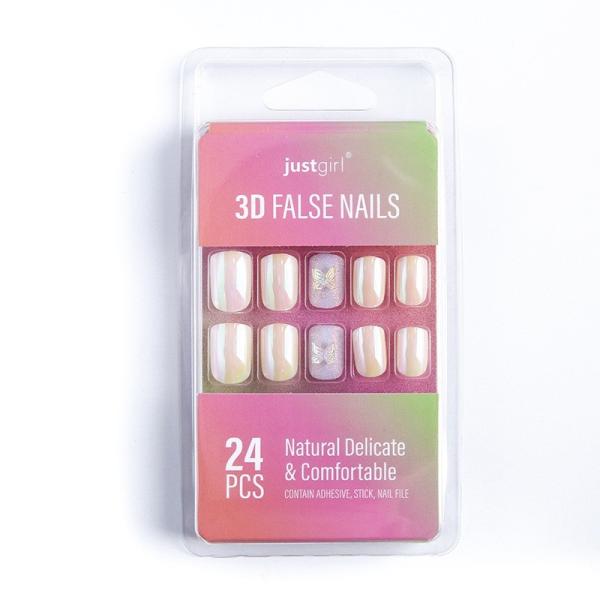 24 Pieces Acrylic Press On Fake Nails With Custom Tip For High Volume Purchase