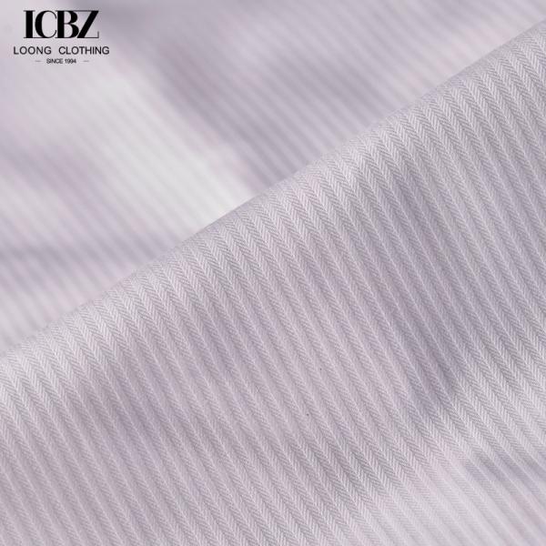 Мужская длинноручная белая полосатая рубашка без железа Японская повседневная стройная рубашка