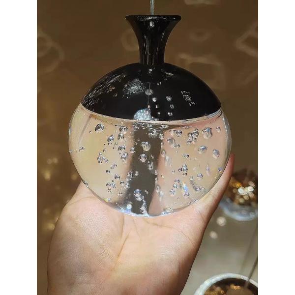 Apple Hanging Pendant Light Staircase Crystal Chandelier New Villa Hollow High Living Room Chandelier Rotating Staircase Long Chandelier