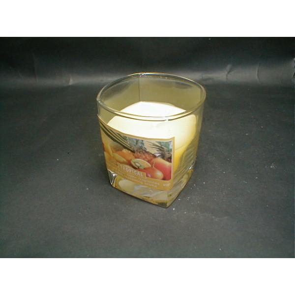 100% paraffin wax scented square glass candle with printing label