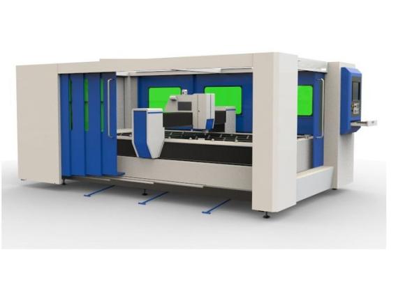 tabela da máquina de corte do laser da fibra 1500W única com tampa da proteção