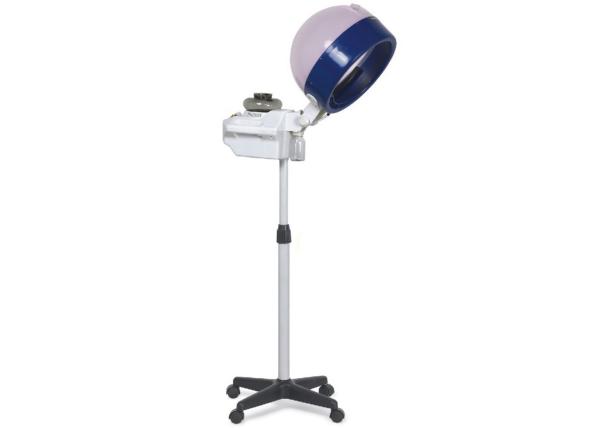 Plastics / Iron Cover Hooded Hair Steamer Flexible With Floor Stand Rack