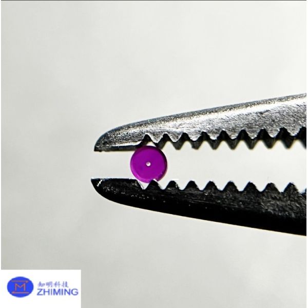 Customizable 0.2mm Monocrystalline Al2O3 Red Sapphire Bearing with 9 Mohs Hardness for Precision Watch Jewel Applications