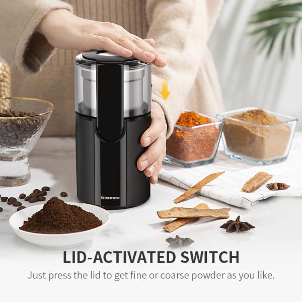 Easy Clean Detachable Home Electric Coffee Grinder Removable Cup Stainless Steel CG628B