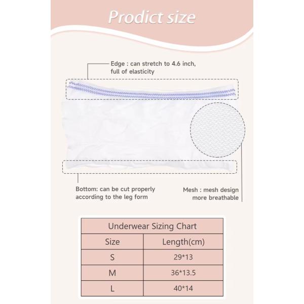 Les femmes sur mesure coton hôpital sous-vêtements jetables respirants