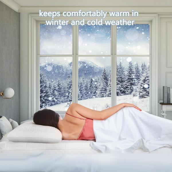 Organic Cotton Cover Natural Latex Foam Pillow for Back and Side Sleepers Thread Count ≥600TC Part NECK