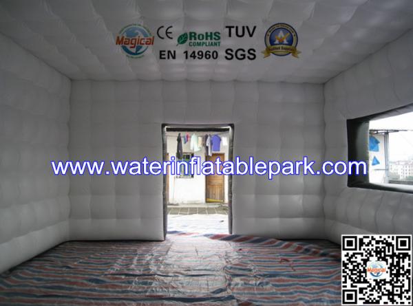 0.45mm PVC Tarpaulin Inflatable Marquee Tent Quadruple Needle Safe Stitching