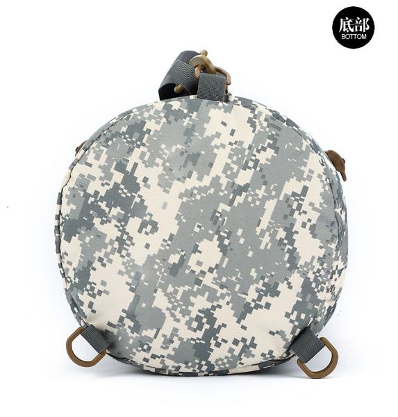 CAMO DOUBLE SHOULDER BUCKET BAG LARGE CAPACITY OUTDOOR CAMO BACKPACK SINGLE SHOULDER CROSSBODY TRAVEL BACKPACK HANDBAG