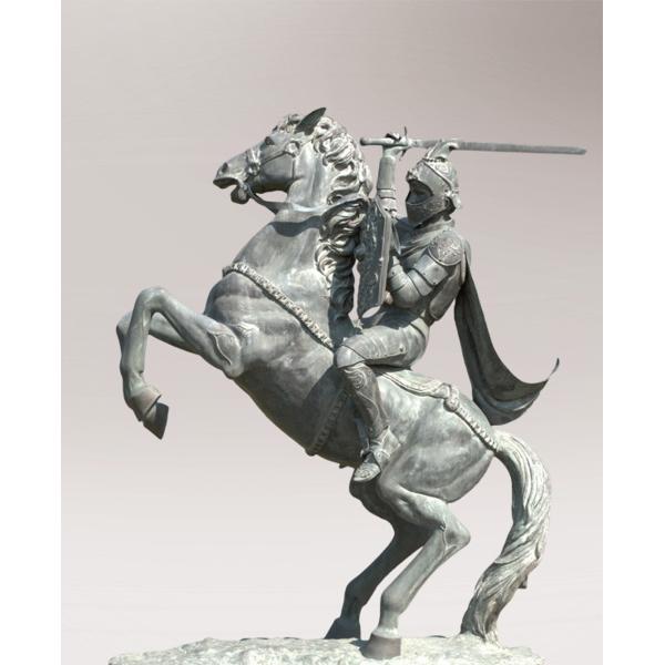 Custom Riding Garden Art Metal Decor Bronze Copper Statue Steel Sculpture