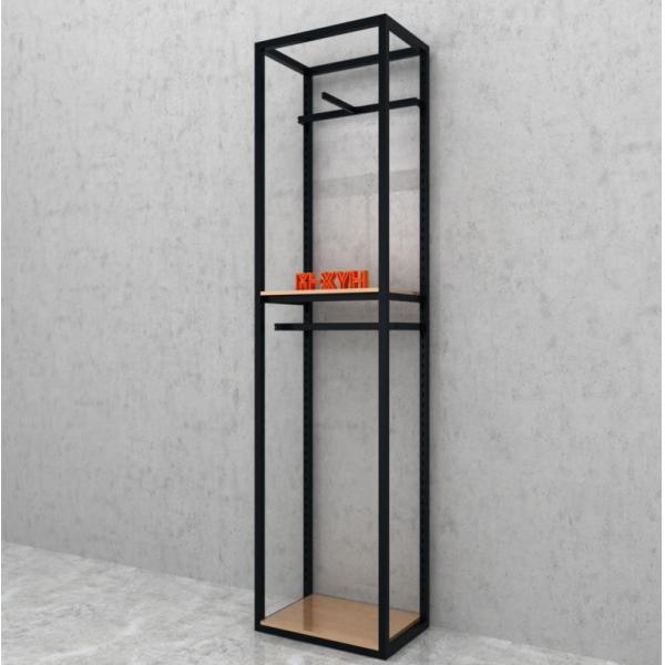 Modern 2 Tier Steel MDF Wardrobe Clothing Garment Rack for Retail Shops and Advertising