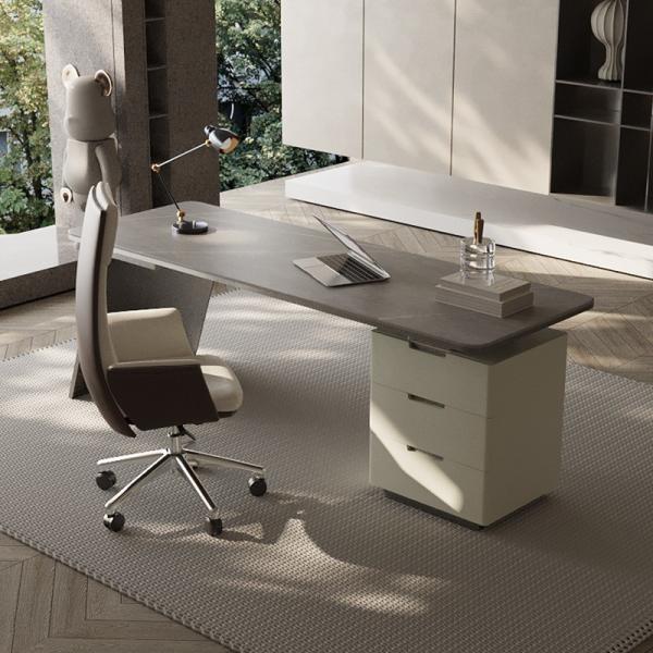 Metal High Grade Boss Computer Desk Multi Shelf Locker Study Writing Desk