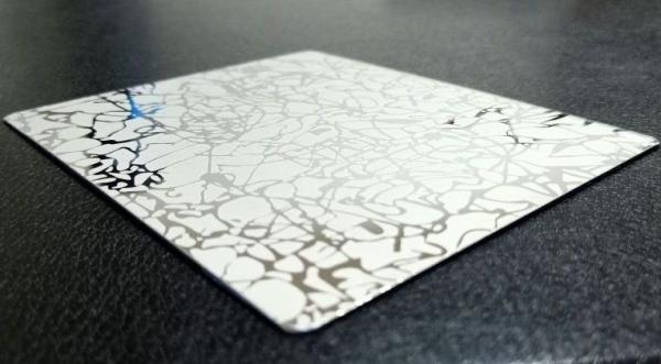 Patterned / Textured Card Lamination Steel Plate Custom Size 0.8mm Thick