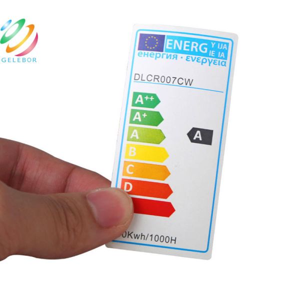 Self Adhesive Energy Efficiency PVC Label Sticker For Refridgerator Air Conditioner