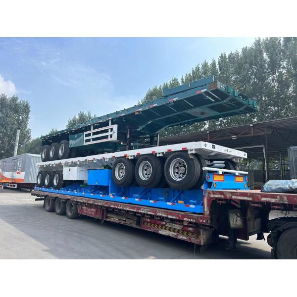 3 Axle Flatbed Trailer for 20 Feet 40 Feet Container Semi Trailer and Customization