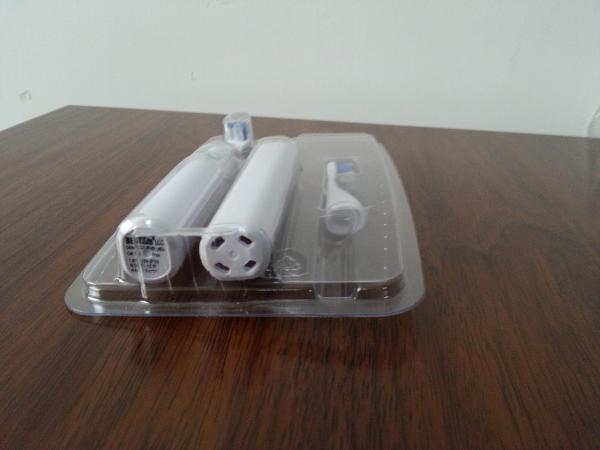 Transparent PET / PVC / APET / GAG / APEG two blisters packing for electronic toothbrush