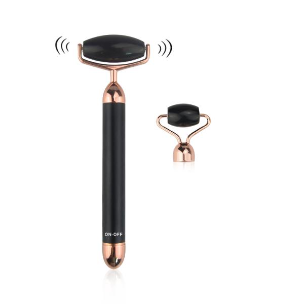 Электрический затягивать кожи ролика нефрита массажа ухода за лицом кварца Роза вибрации