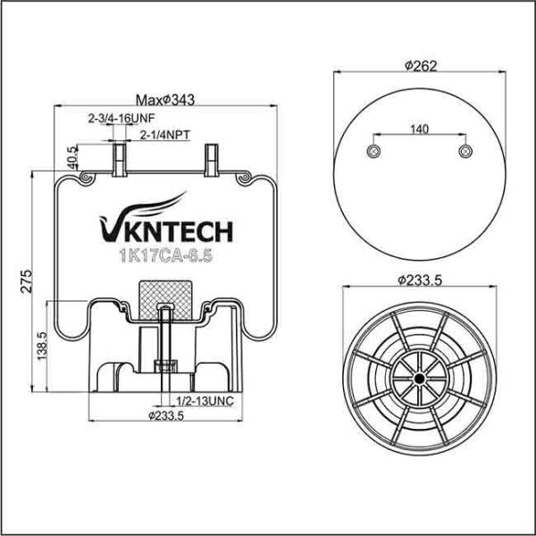 Заменяет варочные мешки трейлера S21966 Hendrickson и весны воздуха Firestone W01-358-8708