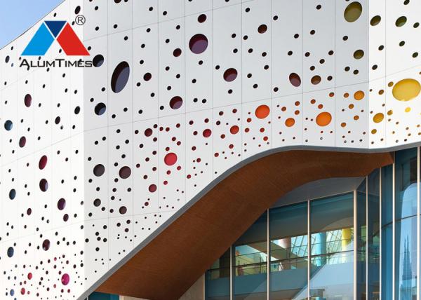PVDF Coated Laser Cut Decorative Aluminium Screen Panels With Aluminium Alloy Material