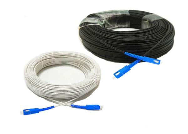 1 / O remendo interno exterior da fibra ótica de 2/4 núcleos cabografa o cabo pendente de FTTH