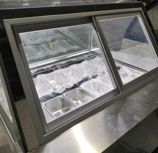 220V 10 Buckets Right-angle Ice Cream Display Freezers Or Refrigerators