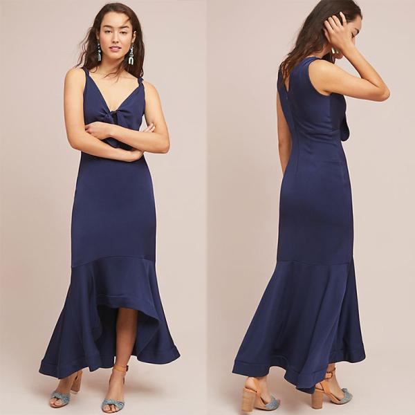 sexo enrugado do vestido de Bodycon da tela do cetim da bainha da chegada nova da forma 2018Women