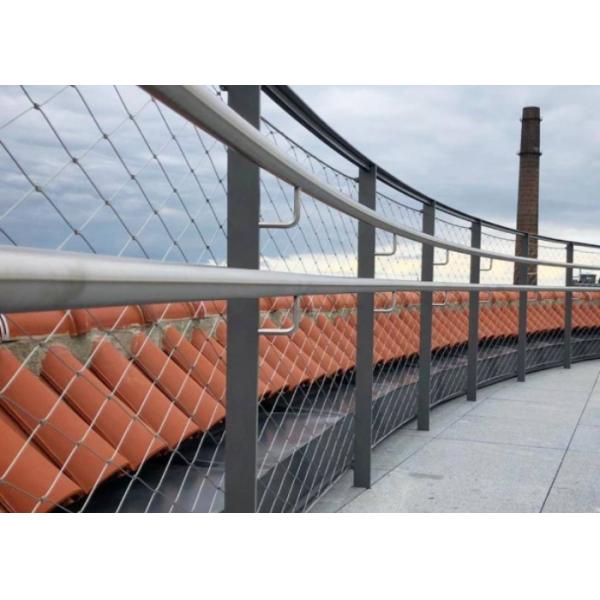 Stainless Steel Rope Mesh Architectural  For Facade Safety Railing Fencing